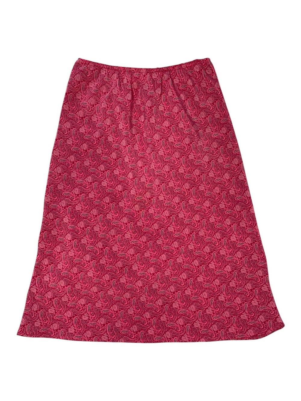 Vintage Pink Paisley Midi Skirt